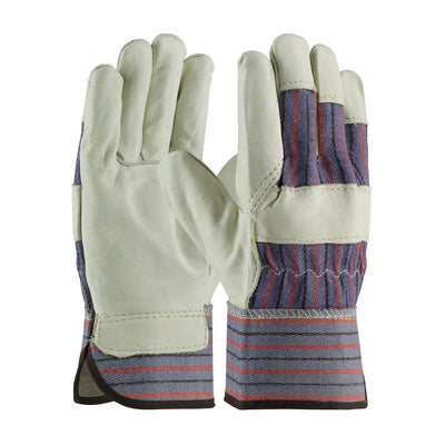 PIP 87-1563P Men's Top Grain Cowhide Leather Reinforced Fabric Back Safety Glove(One Dozen)