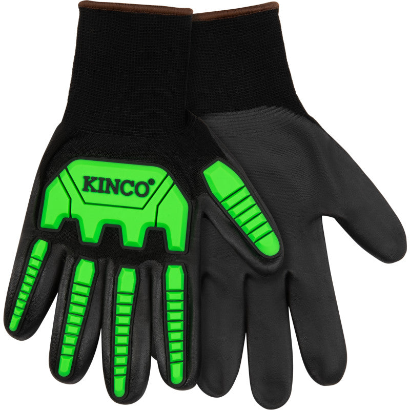 Kinco 1898A Polyester Knit Shell & CoolCoat™ Micro-Foam Nitrile Palm with Impact Protection