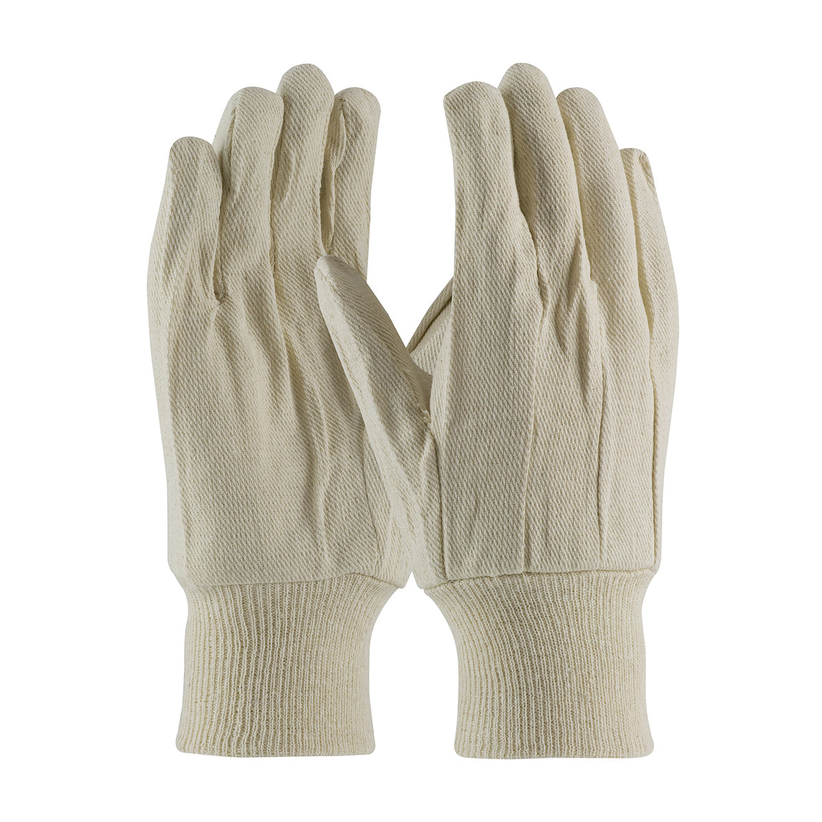 PIP 90-908 Premium Grade Cotton Canvas Single Palm Glove - Knit Wrist (One Dozen)