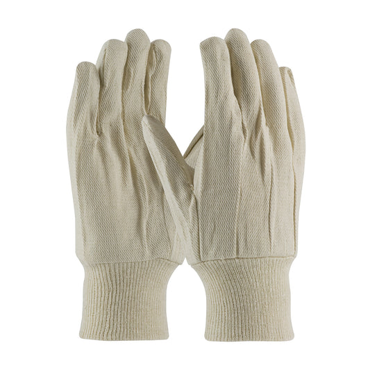 PIP 90-908 Premium Grade Cotton Canvas Single Palm Glove - Knit Wrist (One Dozen)