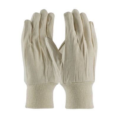 PIP 90-908 Premium Grade Cotton Canvas Single Palm Glove - Knit Wrist (One Dozen)