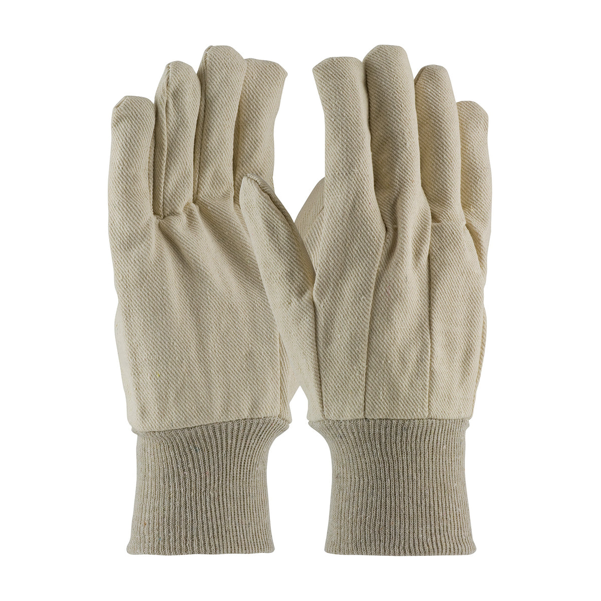 PIP 90-910 Premium Grade Cotton Canvas Single Palm Glove - Knit Wrist (One Dozen)