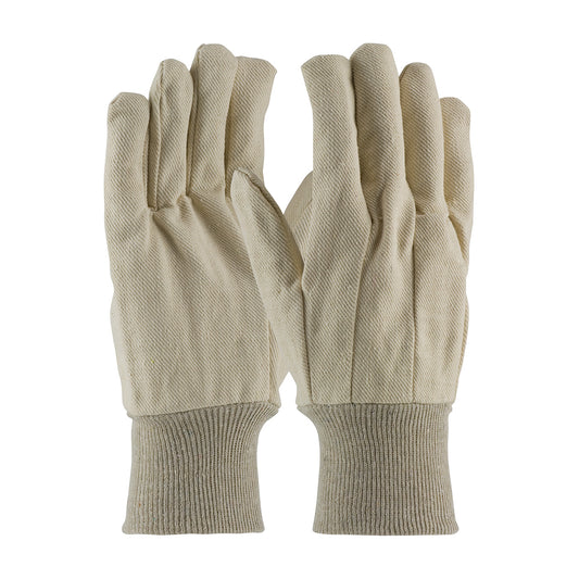 PIP 90-910 Premium Grade Cotton Canvas Single Palm Glove - Knit Wrist (One Dozen)