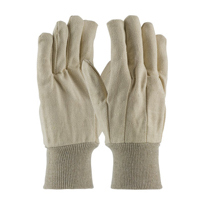 PIP 90-910 Premium Grade Cotton Canvas Single Palm Glove - Knit Wrist (One Dozen)