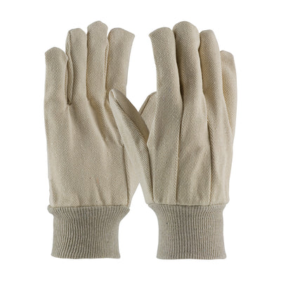 PIP 90-912 Premium Grade Cotton Canvas Single Palm Glove - Knit Wrist (One Dozen)