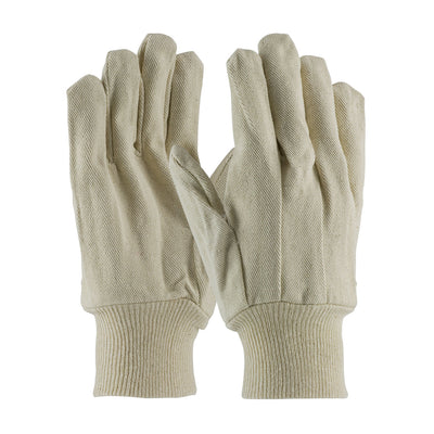 PIP 90-912I Economy Grade Cotton/Polyester Canvas Single Palm Glove - Knit Wrist (One Dozen)