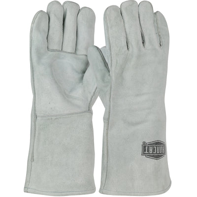 Ironcat 9010 Economy Grade Split Cowhide Leather Welder's Glove with Cotton Lining (One Dozen)