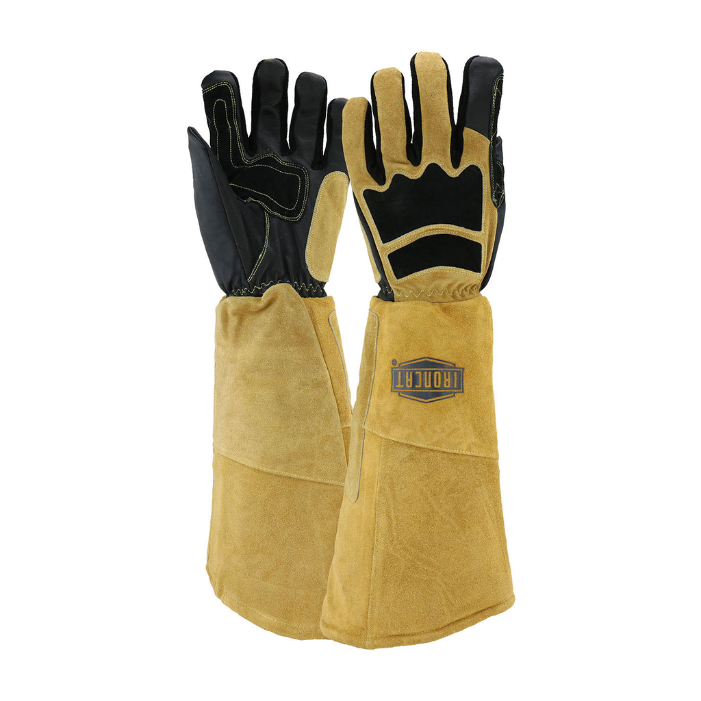 West Chester 9070 Ironcat Premium Top Grain Goatskin Welder's Glove with Split Cowhide and Climax Aerogel Kevlar Stitched (1 Pair)