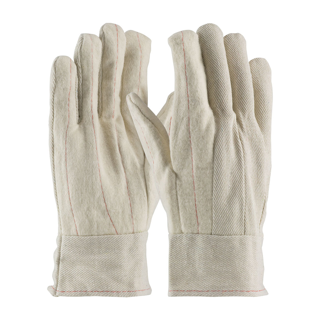 PIP 92-918BTO Men's Cotton Canvas Double Palm Nap-out Finish Safety Glove(One Dozen)