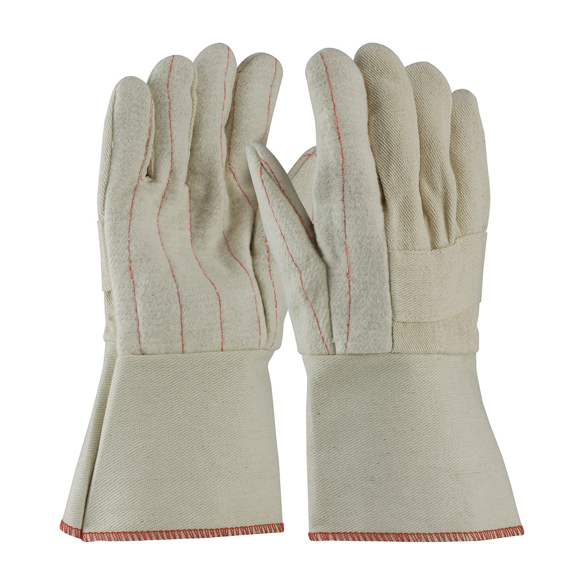 PIP 94-932G 32oz Premium Grade with Three-Layers of Cotton Canvas and Burlap Liner Hot Mill Safety Glove (One Dozen)