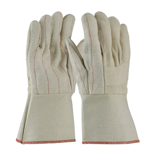 PIP 94-932G 32oz Premium Grade with Three-Layers of Cotton Canvas and Burlap Liner Hot Mill Safety Glove (One Dozen)