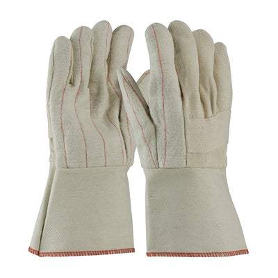 PIP 94-932G 32oz Premium Grade with Three-Layers of Cotton Canvas and Burlap Liner Hot Mill Safety Glove (One Dozen)