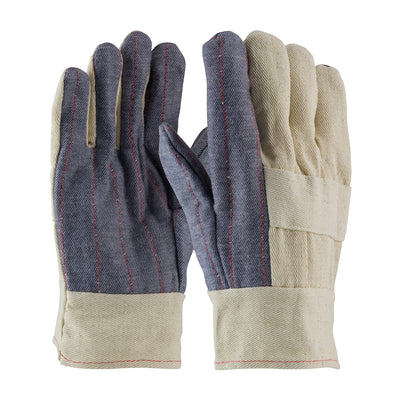 PIP 94-934 34oz Premium Grade with Three-Layers of Cotton Canvas and Denim Palm Hot Mill Safety Glove, Mens (One Dozen)