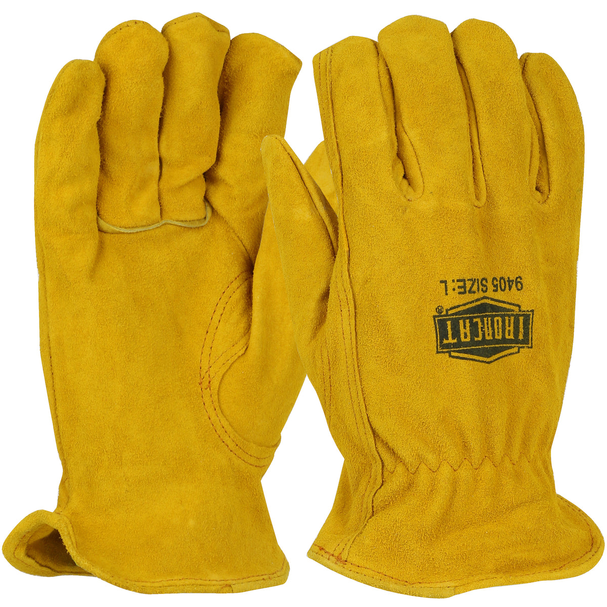 West Chester 9405 Ironcat Split Cowhide Leather Drivers Keystone Thumb Glove (One Dozen)