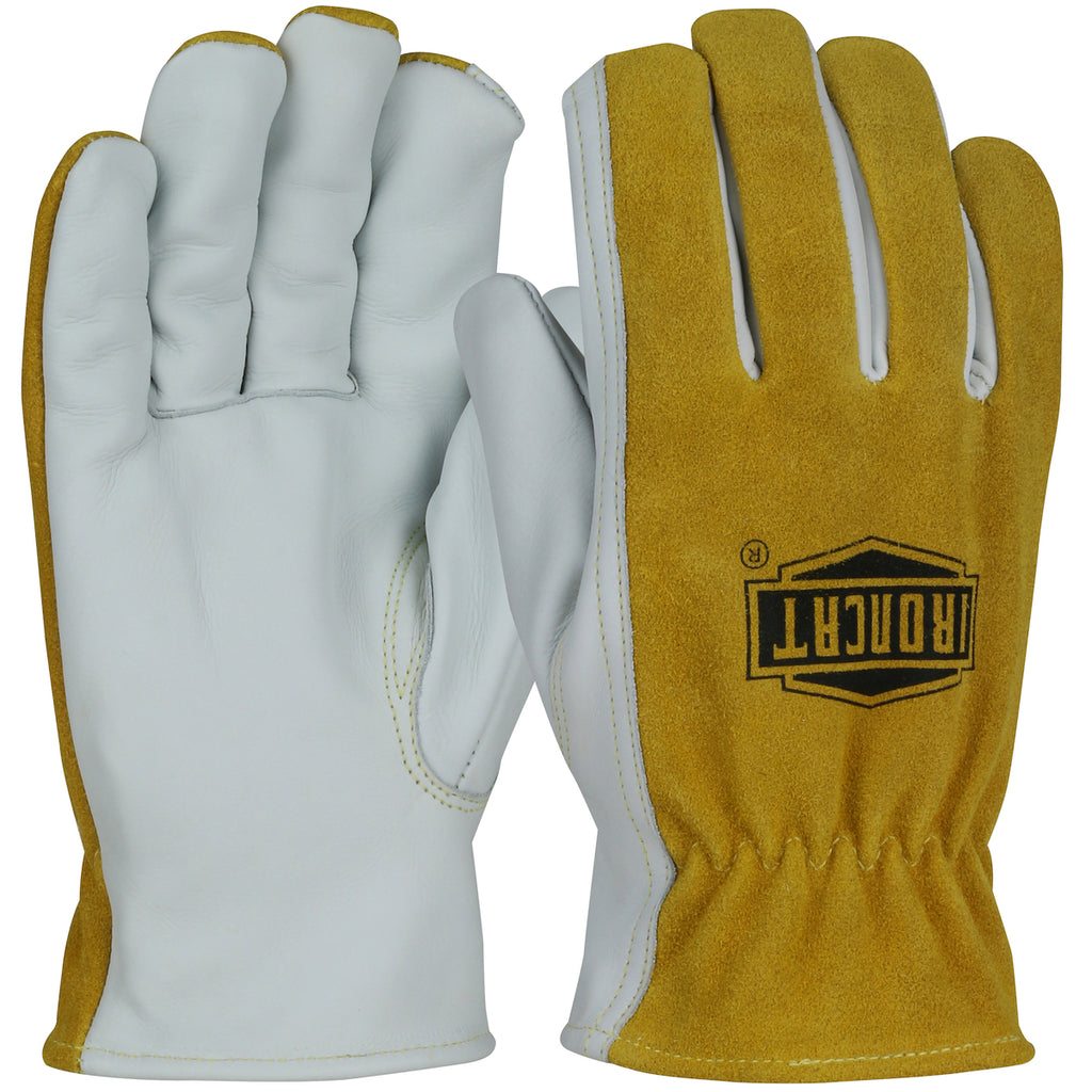 Ironcat 9444 Keystone Thumb AR Top Grain Cowhide Leather with Split Cowhide Back and Para-Aramid Lining Drivers Glove (1 Pair)