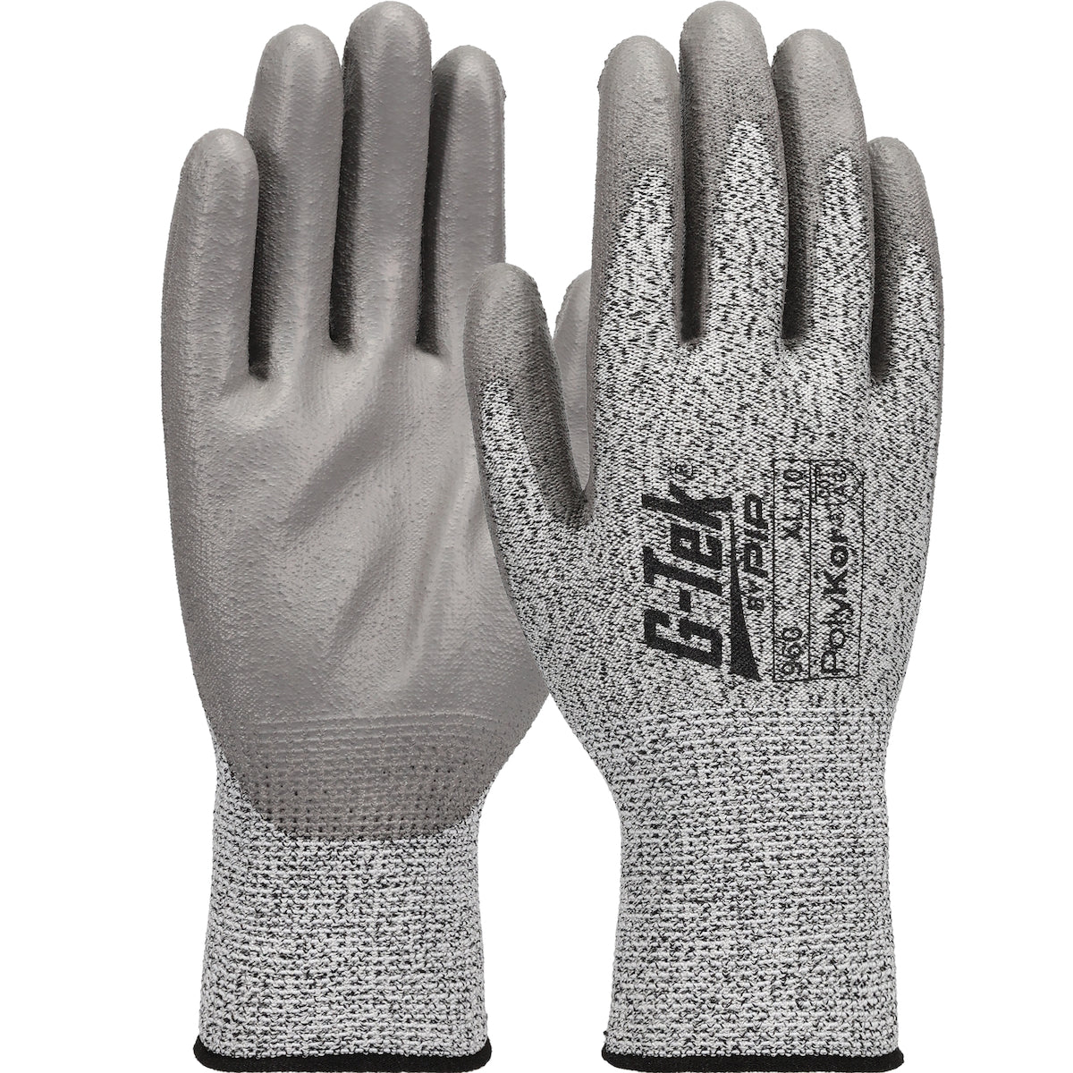G-Tek 960 Seamless Knit A3 PolyKor® Blended Glove with Polyurethane Coated Flat Grip on Palm & Finge