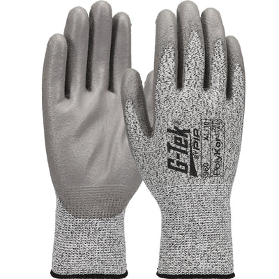 G-Tek 960 Seamless Knit A3 PolyKor® Blended Glove with Polyurethane Coated Flat Grip on Palm & Finge