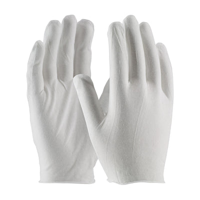 CleanTeam 97-500 Premium, Light Weight Cotton Lisle Inspection Glove with Unhemmed Cuff -Size Large 