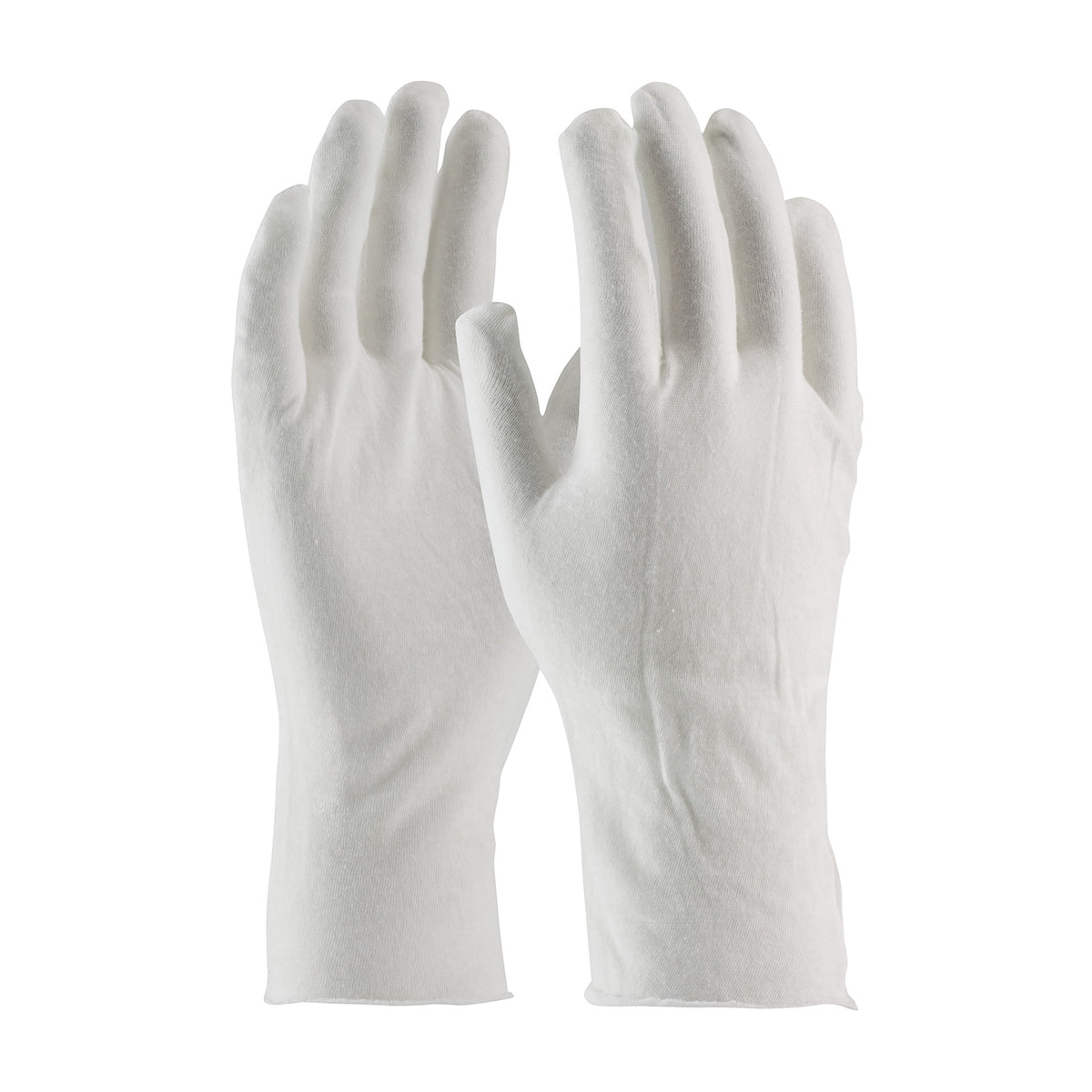 CleanTeam 97-500/12 Premium, Light Weight Cotton Lisle Inspection Glove with Unhemmed Cuff - 12" (On