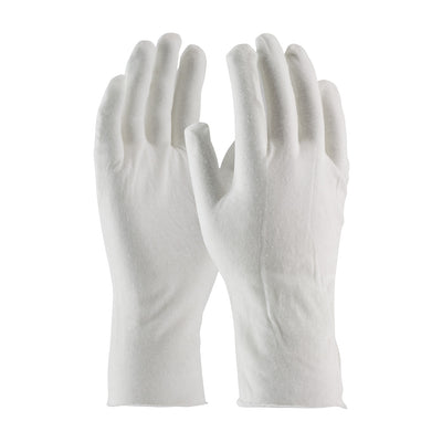 CleanTeam 97-500/12 Premium, Light Weight Cotton Lisle Inspection Glove with Unhemmed Cuff - 12