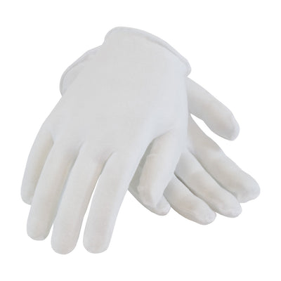 CleanTeam 97-501 Premium, Light Weight Cotton Lisle Inspection Glove with Unhemmed Cuff - Size Small
