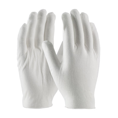 CleanTeam 97-520 Medium Weight Cotton Lisle Inspection Glove with Unhemmed Cuff - Men's (One Dozen)