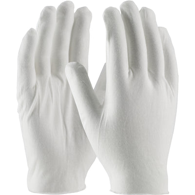CleanTeam 97-520J Medium Weight Cotton Lisle Inspection Glove with Unhemmed Cuff - Jumbo Size (One D
