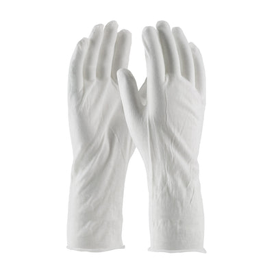 CleanTeam 97-520/14 Medium Weight Cotton Lisle Inspection Glove with Unhemmed Cuff - 14