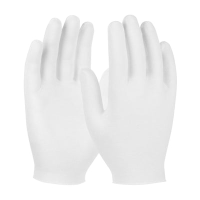 CleanTeam 97-521 Medium Weight Cotton Lisle Inspection Glove with Unhemmed Cuff - Ladies' (One Dozen