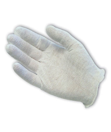 CleanTeam 97-521H Medium Weight Cotton Lisle Inspection Glove with Overcast Hem Cuff - Ladies' (One 