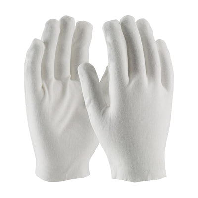 CleanTeam 97-540 Heavy Weight Cotton Lisle Inspection Glove with Unhemmed Cuff - Men's (One Dozen)