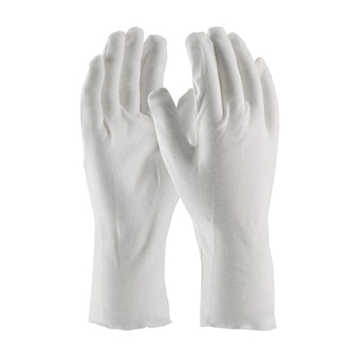 CleanTeam 97-540/12 Heavy Weight Cotton Lisle Inspection Glove with Unhemmed Cuff - 12