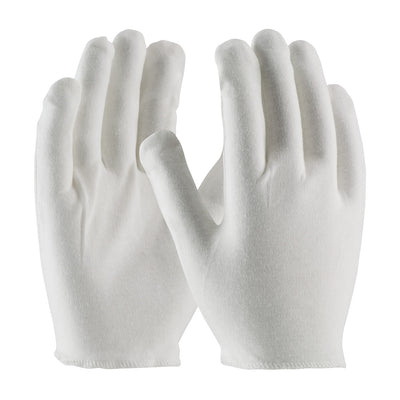CleanTeam 97-540H Heavy Weight Cotton Lisle Inspection Glove with Overcast Hem Cuff - Men's (One Doz