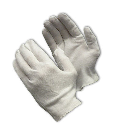 CleanTeam 97-541H Heavy Weight Cotton Lisle Inspection Glove with Overcast Hem Cuff - Ladies' (One D