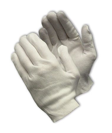 CleanTeam 97-541 Heavy Weight Cotton Lisle Inspection Glove with Unhemmed Cuff - Ladies' (One Dozen)