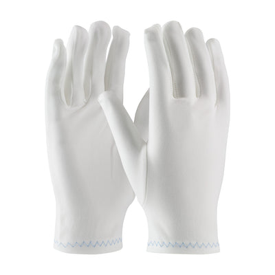 CleanTeam 98-700 Heavy Weight Stretch Nylon Inspection Glove with Zig-Zag Stitched Rolled Hem - Full