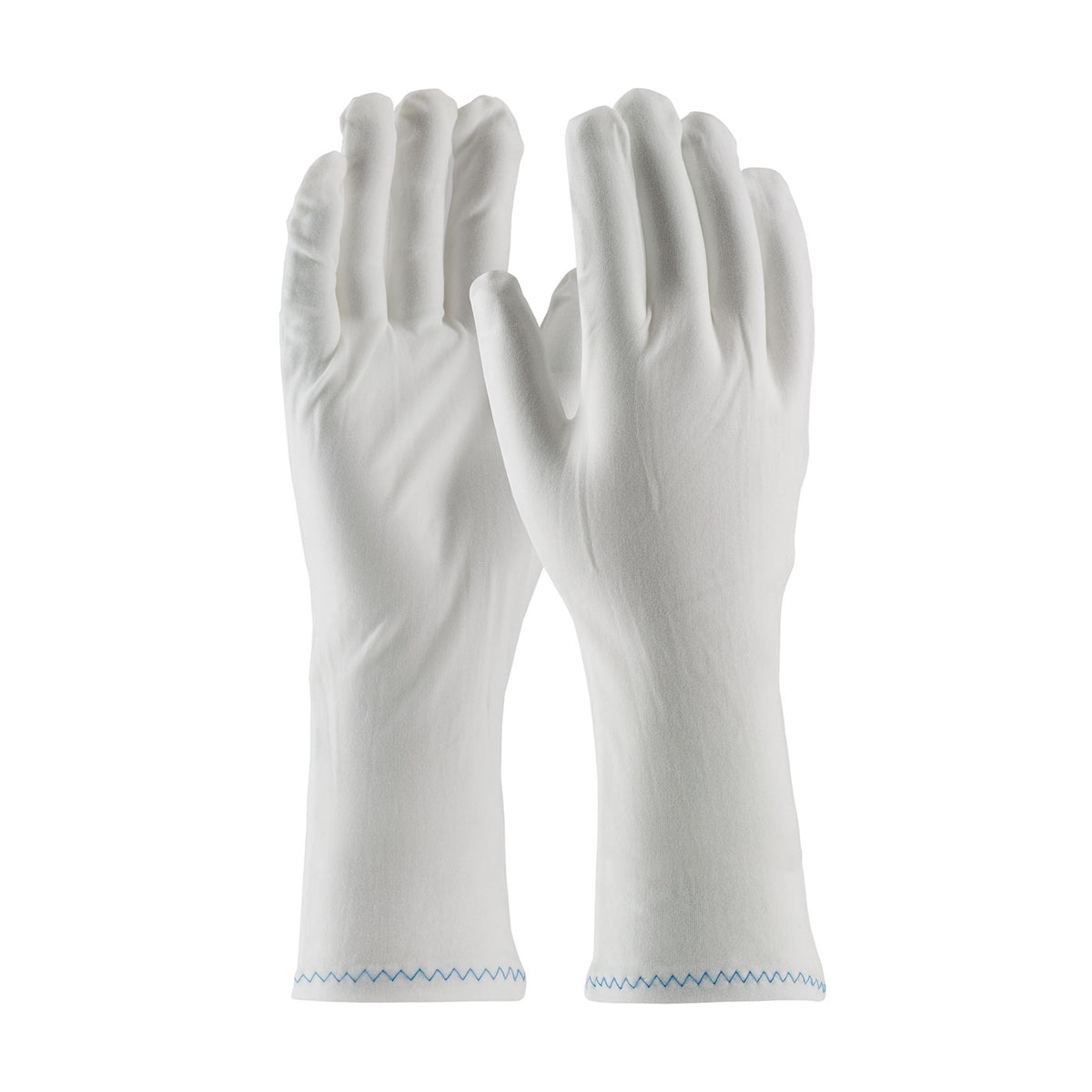 CleanTeam 98-702/12 Stretch Nylon Inspection Glove with Zig-Zag Stitched Rolled Hem - 12" (One Dozen