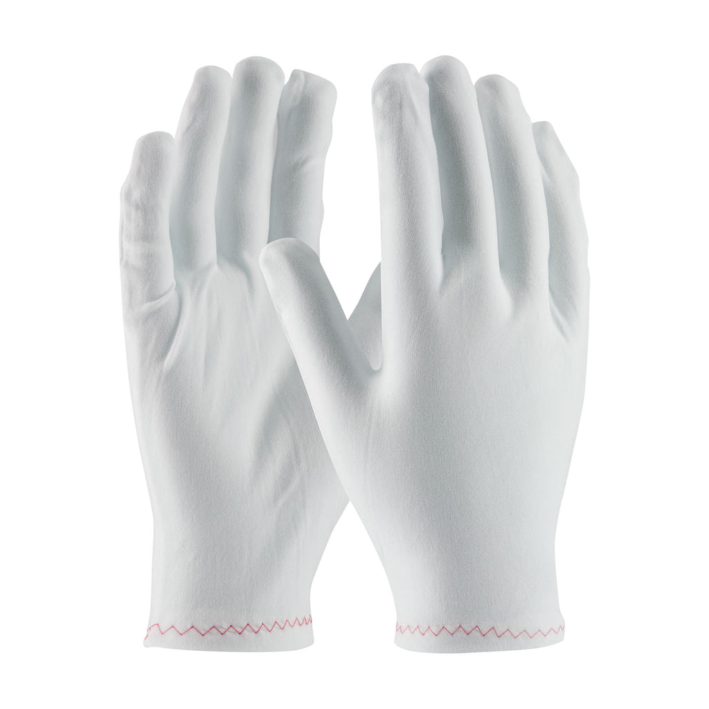 CleanTeam 98-703 Stretch Nylon Inspection Glove with Zig-Zag Stitched Rolled Hem - 9" (One Dozen)
