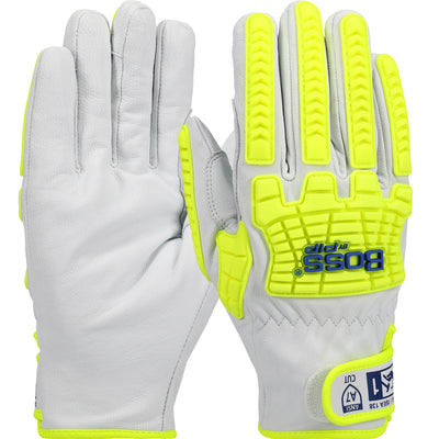 a pair of high visibility impact protection gloves from West Chester brand