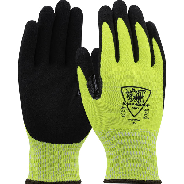 PIP HVG713SNF Barracuda Hi-Vis Seamless Knit PolyKor Blended Touchscreen Compatible Safety Glove (One Dozen)