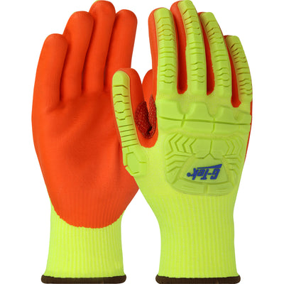 PIP HVY710HSNFB G-Tek Seamless Knit HPPE Blended with Impact Protection and Orange Nitrile Foam Safety Glove (One Pair)