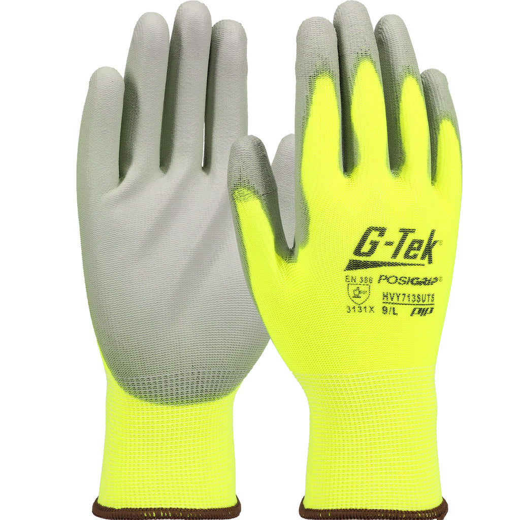 a pair of high visibility touch screen gloves from West Chester brand