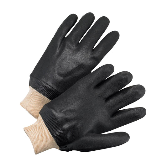 PIP J1007RF PVC Dipped with Jersey Liner and Rough Sandy Finish Knit Wrist Safety Glove(One Dozen)