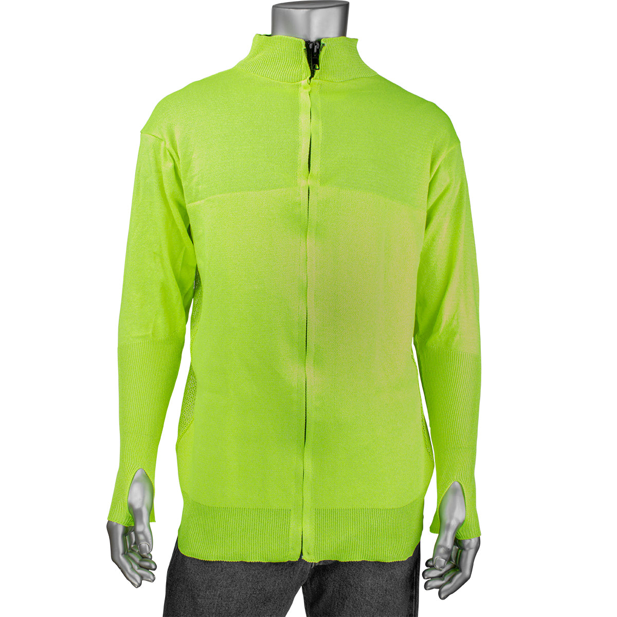 Kut Gard J645HV-2.5CM-TH Blended Hi-Vis Cut Resistant Jacket with Thumb Holes