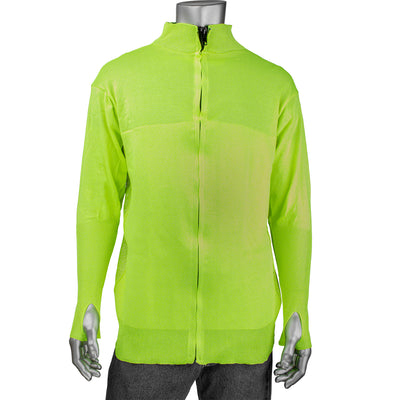 Kut Gard J645HV-2.5CM-TH Blended Hi-Vis Cut Resistant Jacket with Thumb Holes