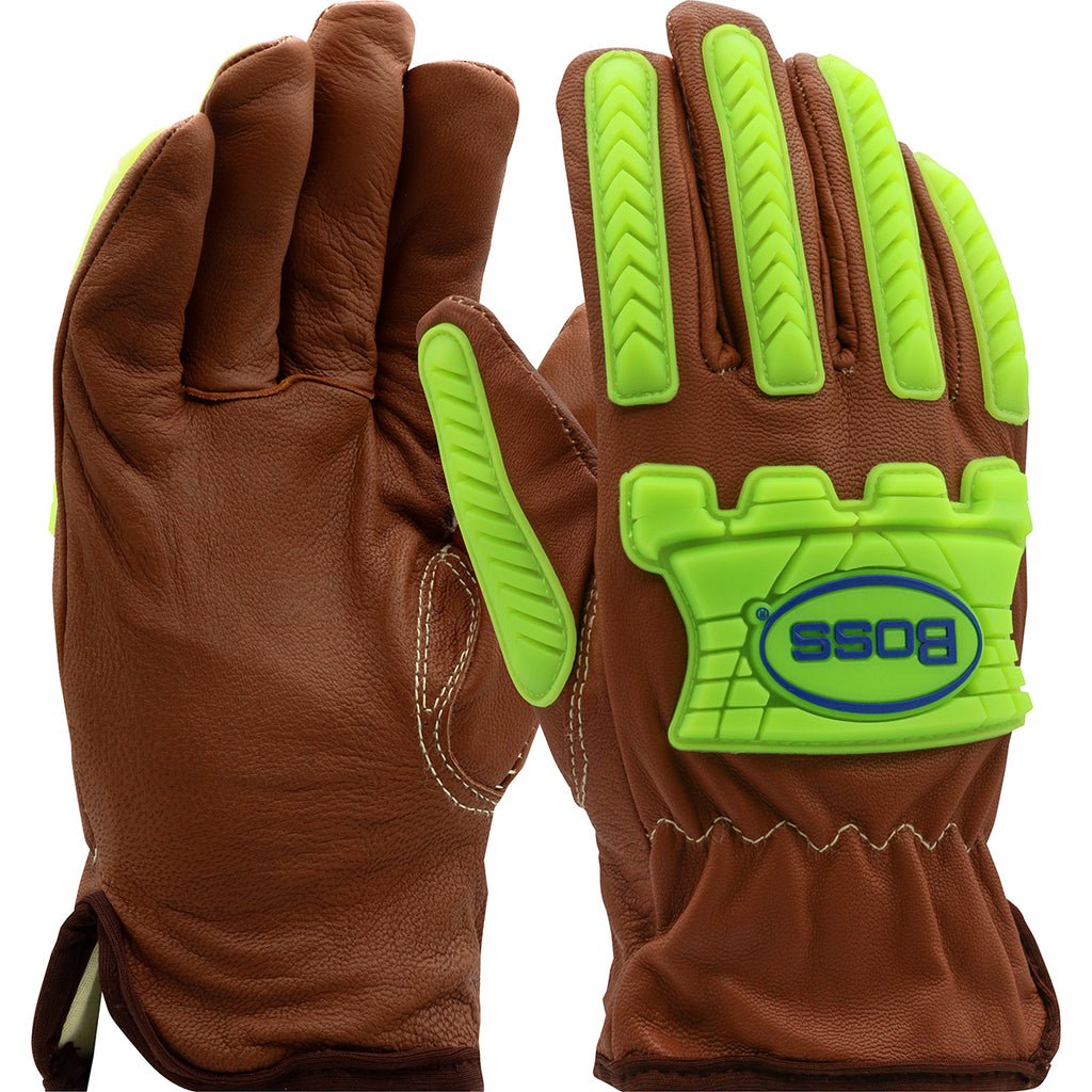 West Chester KS993KOAB Oil Armor Finish Goat Driver w/ Cut Lining and Bumpers Gloves (One Pair)