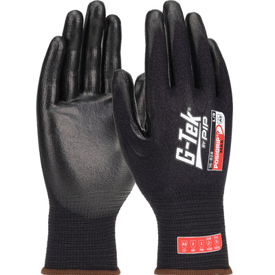 G-Tek 16-828 Seamless Knit PolyKor® Blended Glove with PosiGrip MAX™ Coating on Palm & Fingers - Tou