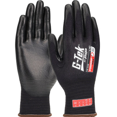 G-Tek 16-848 Seamless Knit PolyKor® Blended Glove with PosiGrip MAX™ Coating on Palm & Fingers - Tou