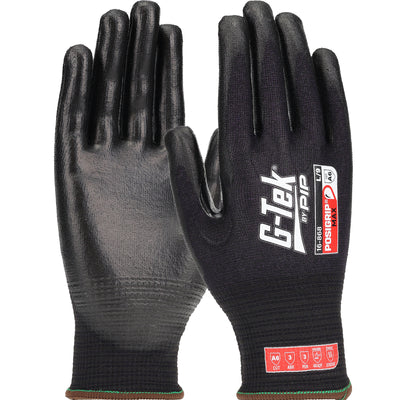 G-Tek 16-868 Seamless Knit PolyKor® Blended Glove with PosiGrip MAX™ Coating on Palm & Fingers - Tou