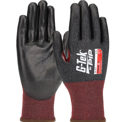 G-Tek 16-871 Seamless Knit PolyKor® Blended Glove with PosiGrip MAX™ Coating on Palm & Fingers - 21 